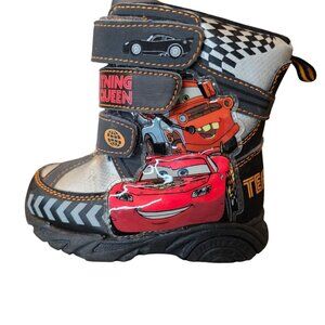 Disney‎ Cars Lightning Mcqueen Mater Winter Snow Boots Boys Toddler Size 6 Black